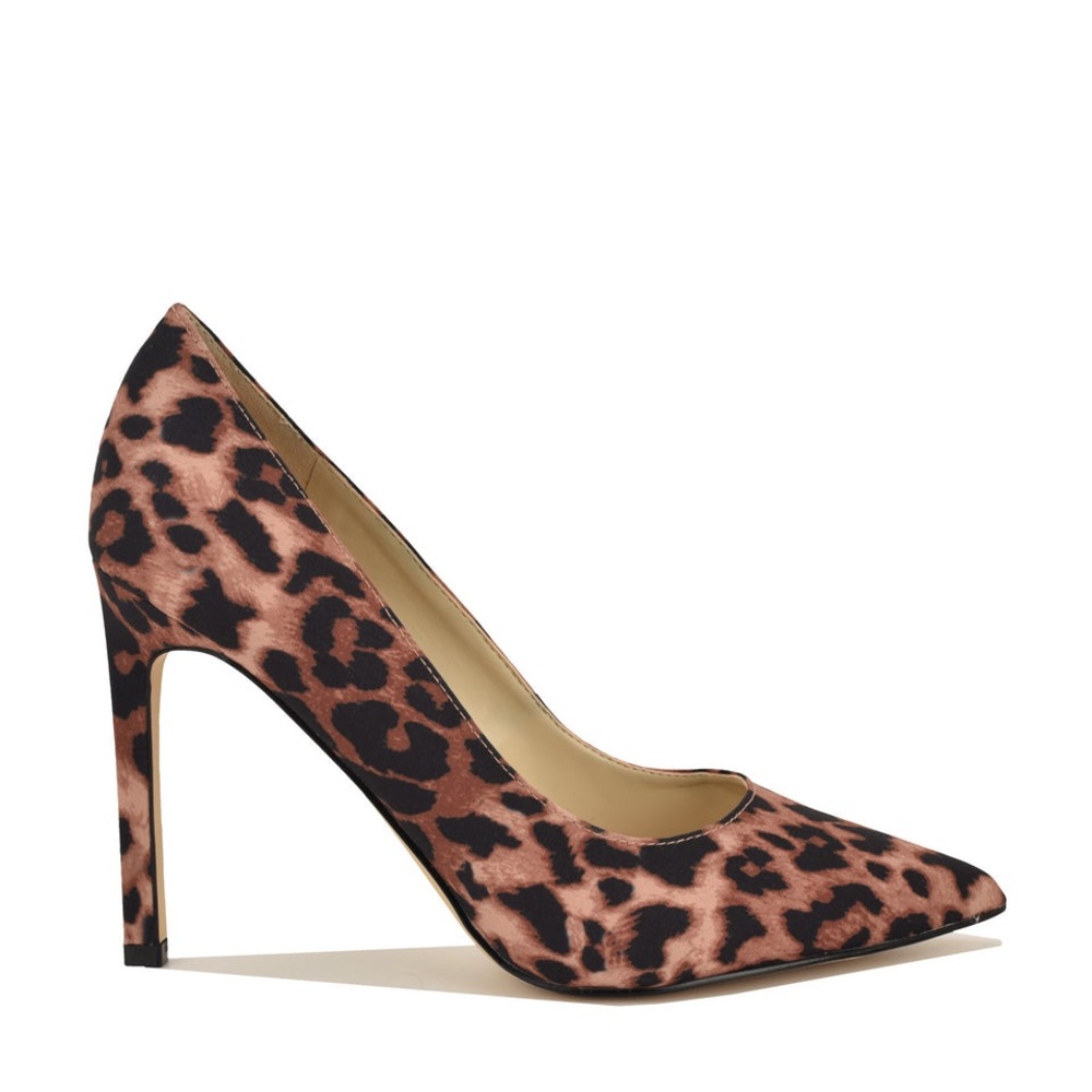 Nine West Leopard-Print Pointed Toe High Heels - Brown & Black - Picture 3 of 7